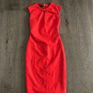 Ted Baker Kezzia Bow-neck dress. Size 1=US 4